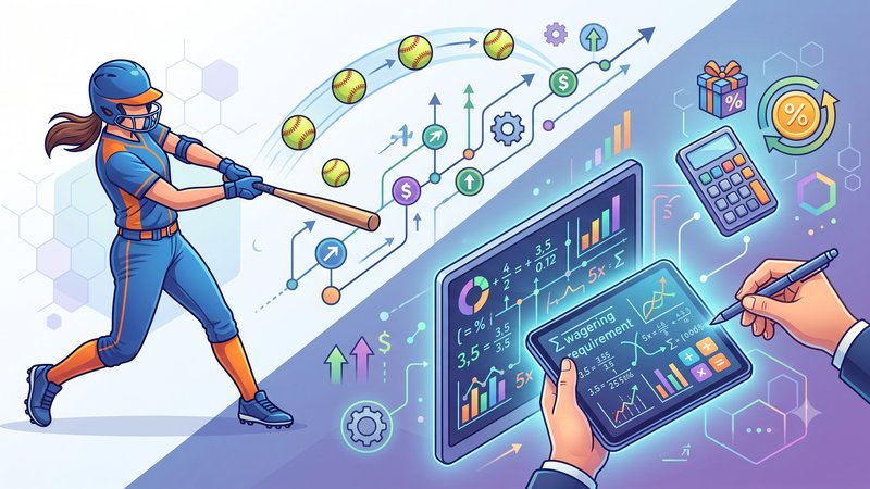 Современная редакционная иллюстрация с математическими формулами и графиками для руководства по ставкам парлай.